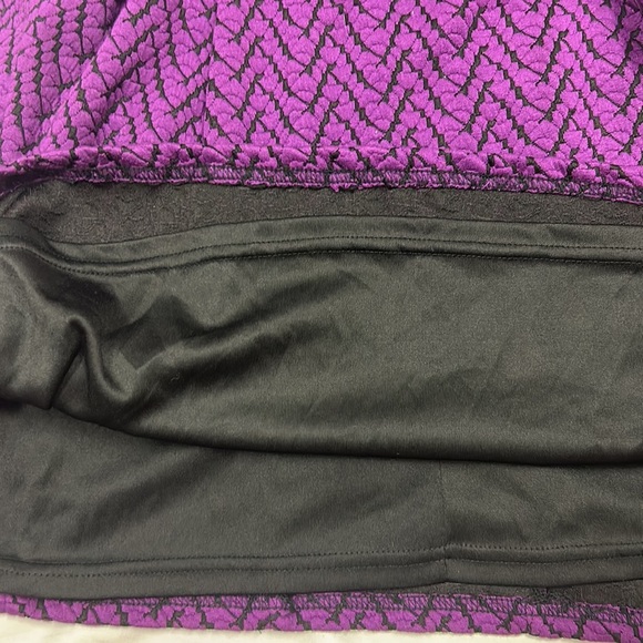 41 HAWTHORN | Jace Abstract Chevron Print Dress Purple/Black M - Picture 6 of 7